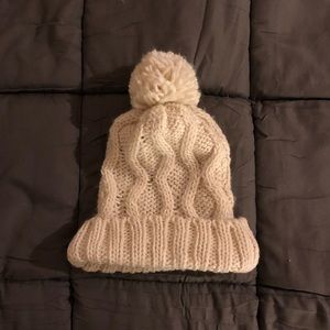 White Knit Beanie